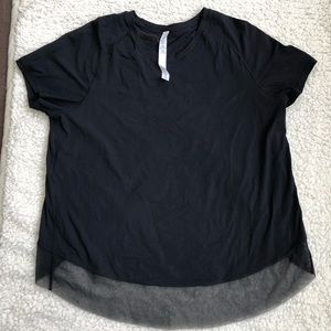 Black Lululemon workout top, size 10.